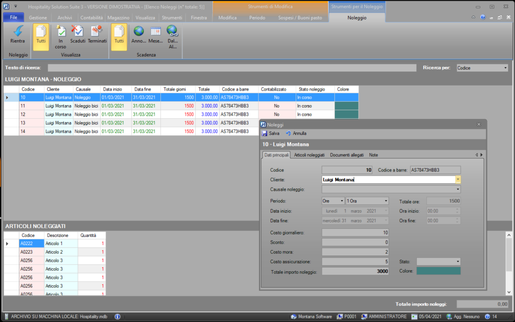 Rental Solution - Software noleggio