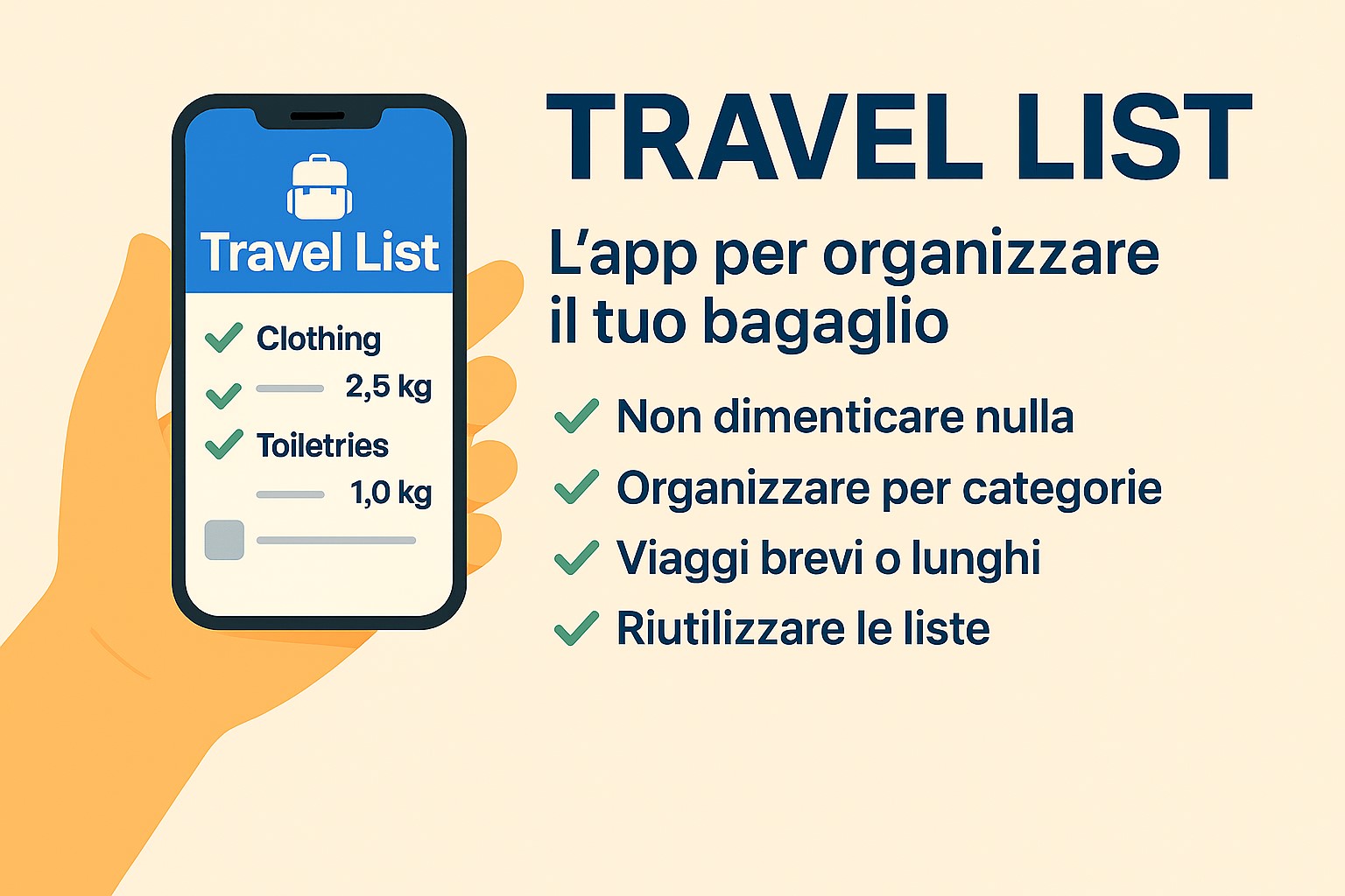 Travel List - lista bagaglio
